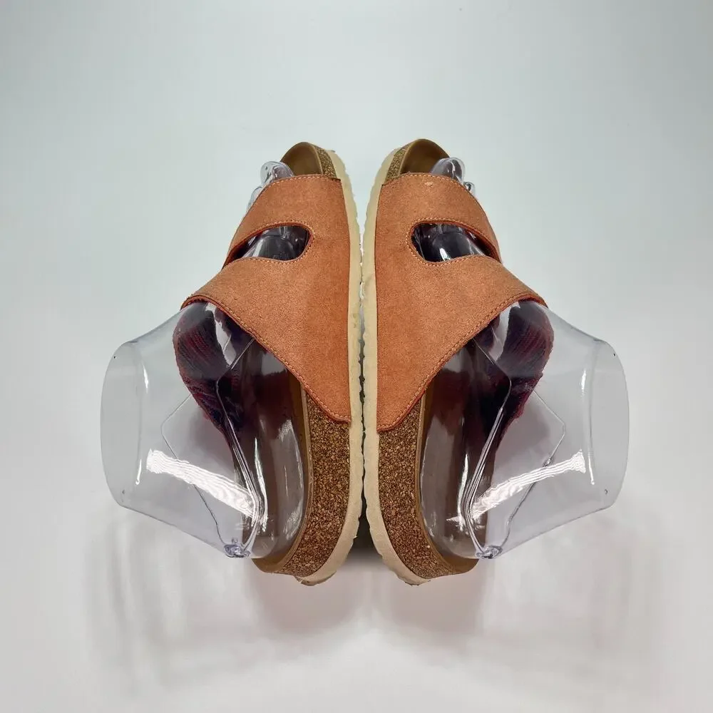 Skechers Luxe Brown Orange Open Toe Slip On Casual Slide Sandals Women's Size 6 - Picture 5 of 11